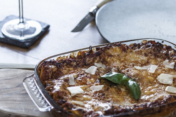 Courgette lasagne met ricotta en mozzarella