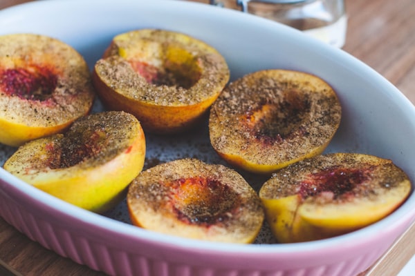 Gegrilde perzik met mascarpone en honing